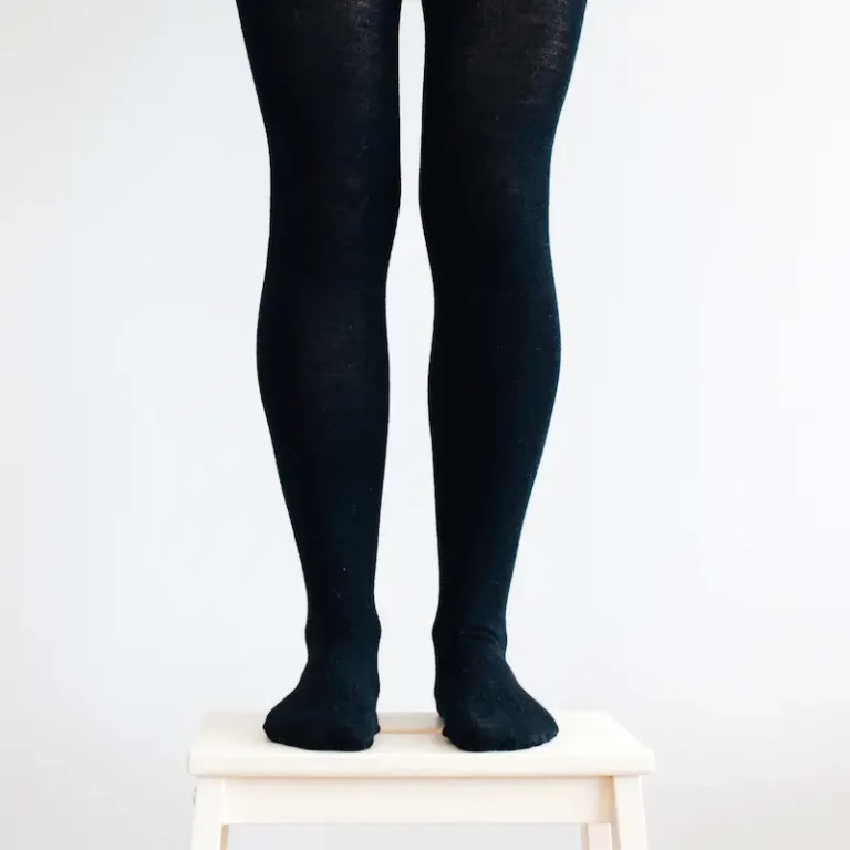 collant en mérinos femme noire