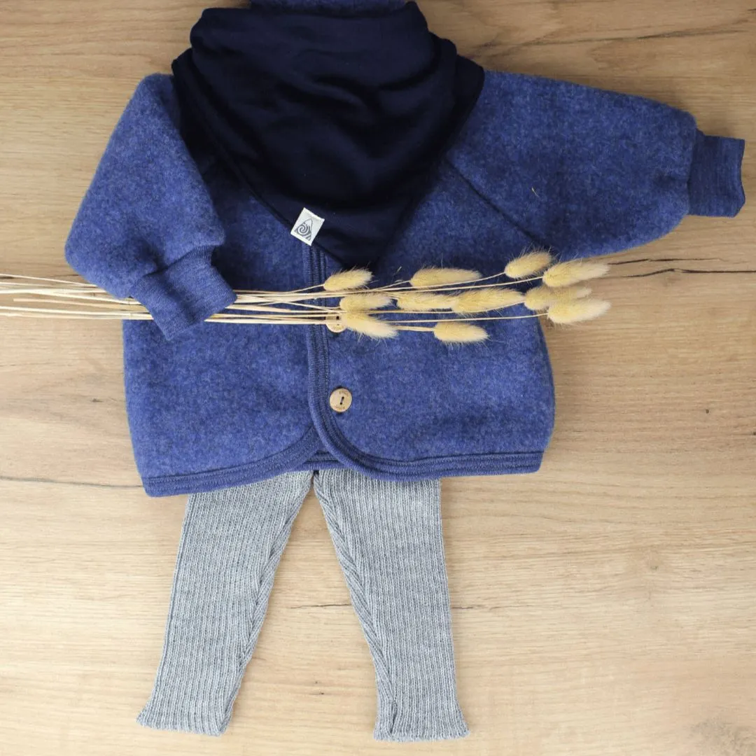 leggings en laine bio disana gris look