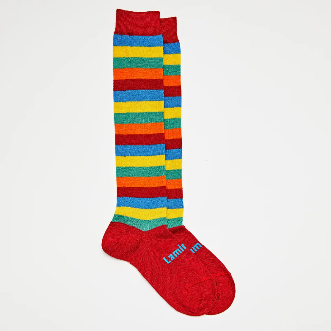 chaussettes en laine multicolore