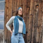 écharpe-femme-mérinos-bleu-canard