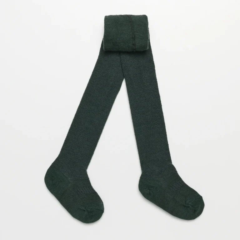collant en mérinos vert fern pour femme