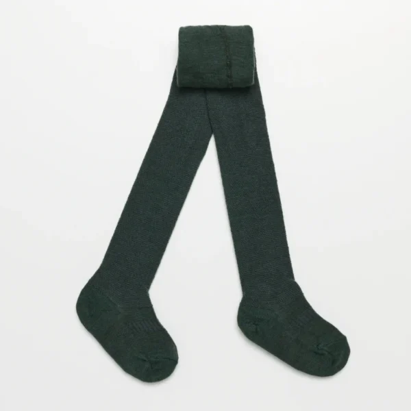 collant en mérinos vert fern pour femme